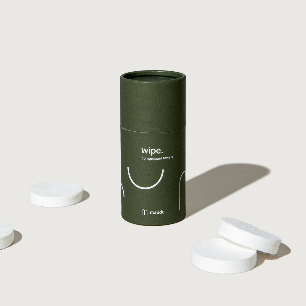 maude - Wipe - compostable compressed towels